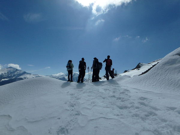 Snowshoeing in the French Alps